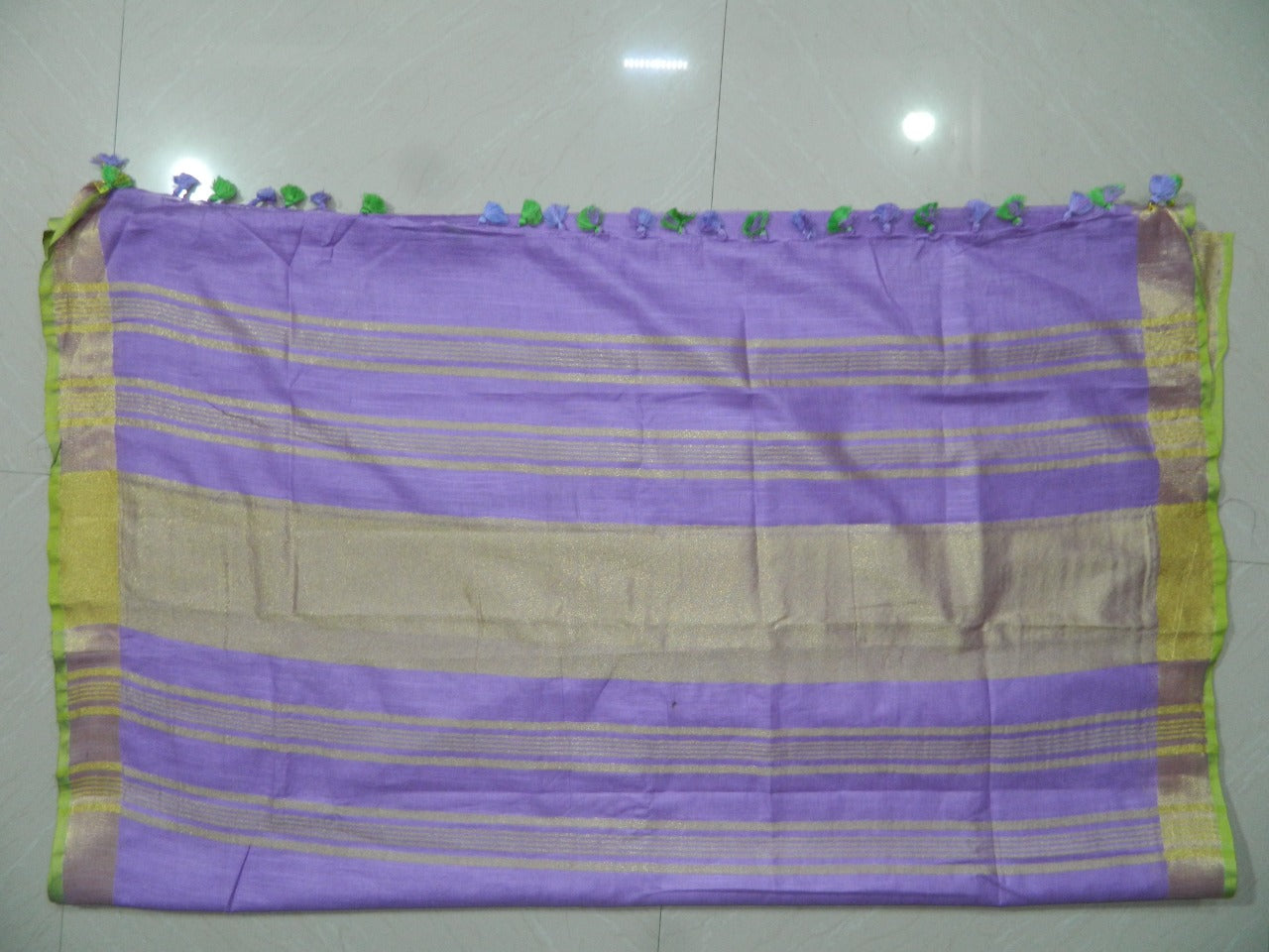 Khadi Linen Slub Saree INDIA SILK P.W.C.S. LTD