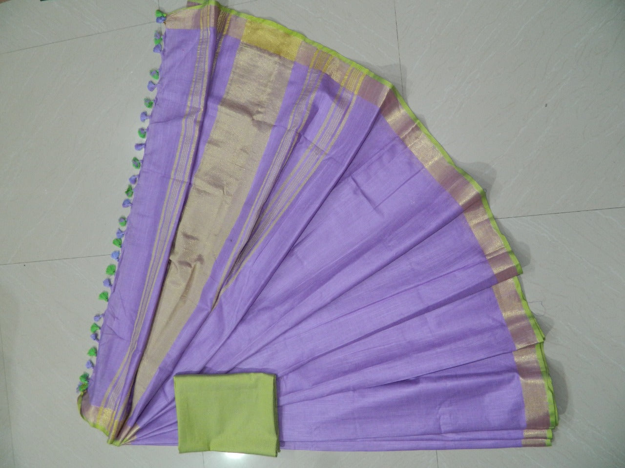 Khadi Linen Slub Saree INDIA SILK P.W.C.S. LTD