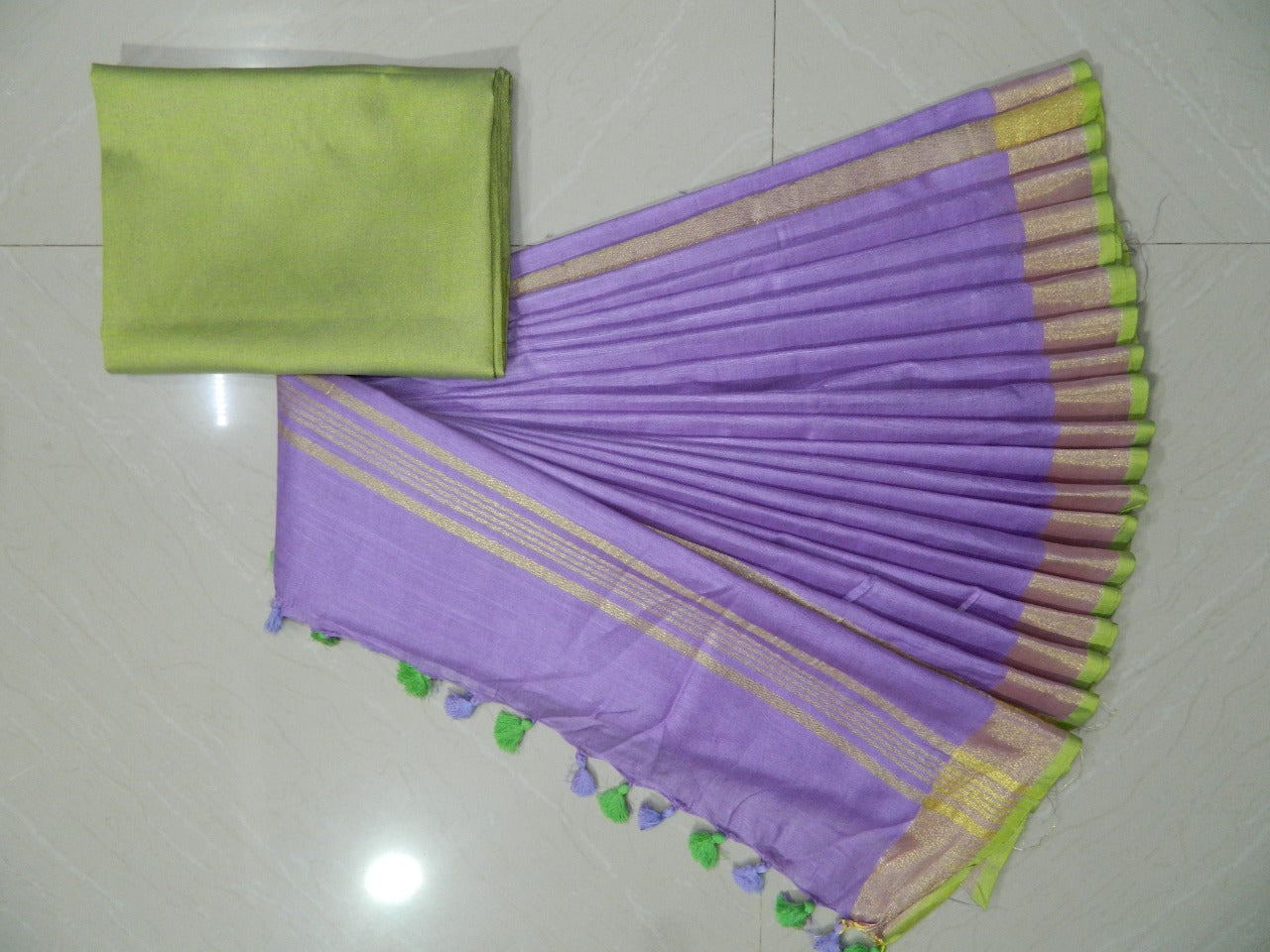 Khadi Linen Slub Saree INDIA SILK P.W.C.S. LTD