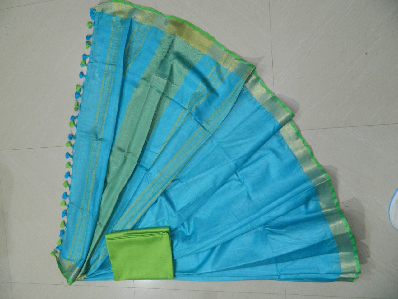 Khadi Linen Slub Saree INDIA SILK P.W.C.S. LTD