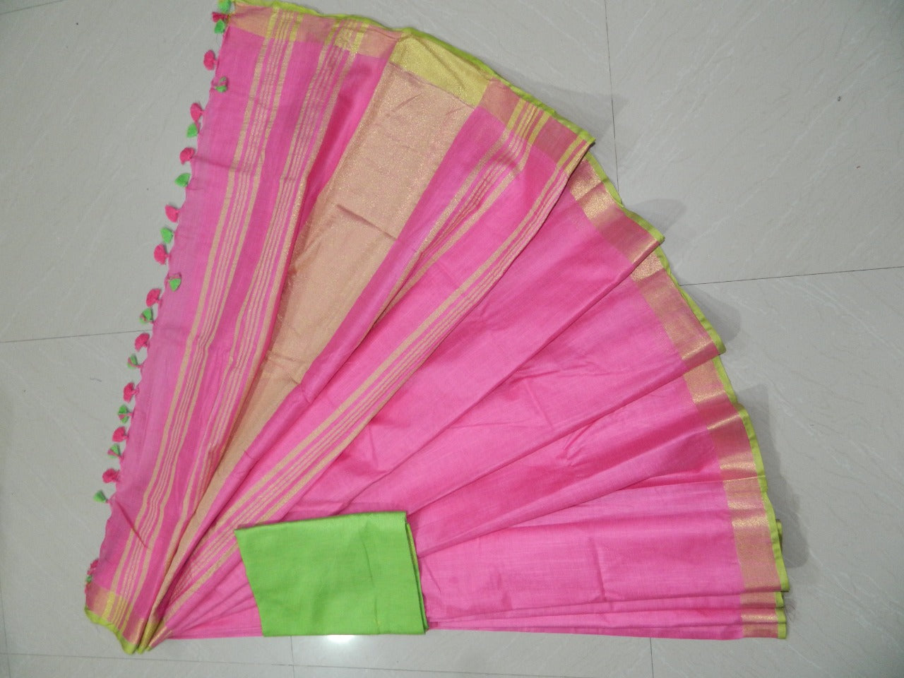 Khadi Linen Slub Saree INDIA SILK P.W.C.S. LTD