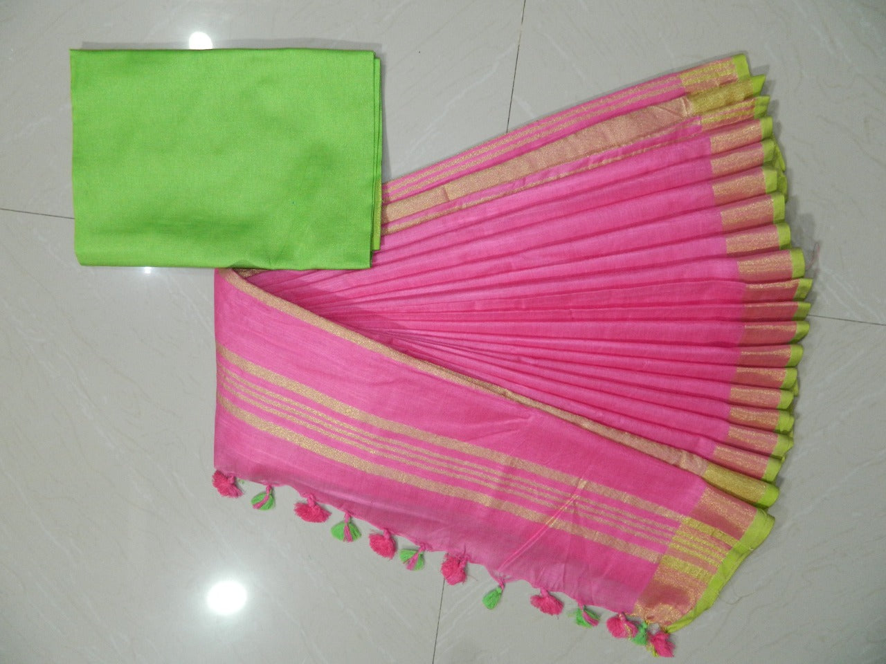 Khadi Linen Slub Saree INDIA SILK P.W.C.S. LTD