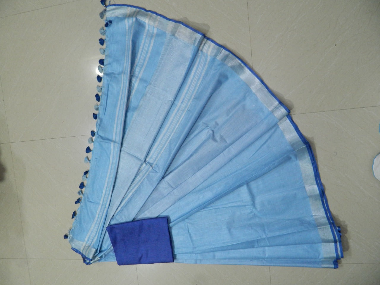 Khadi Linen Slub Saree INDIA SILK P.W.C.S. LTD