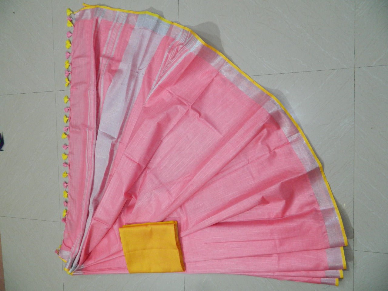 Khadi Linen Slub Saree INDIA SILK P.W.C.S. LTD