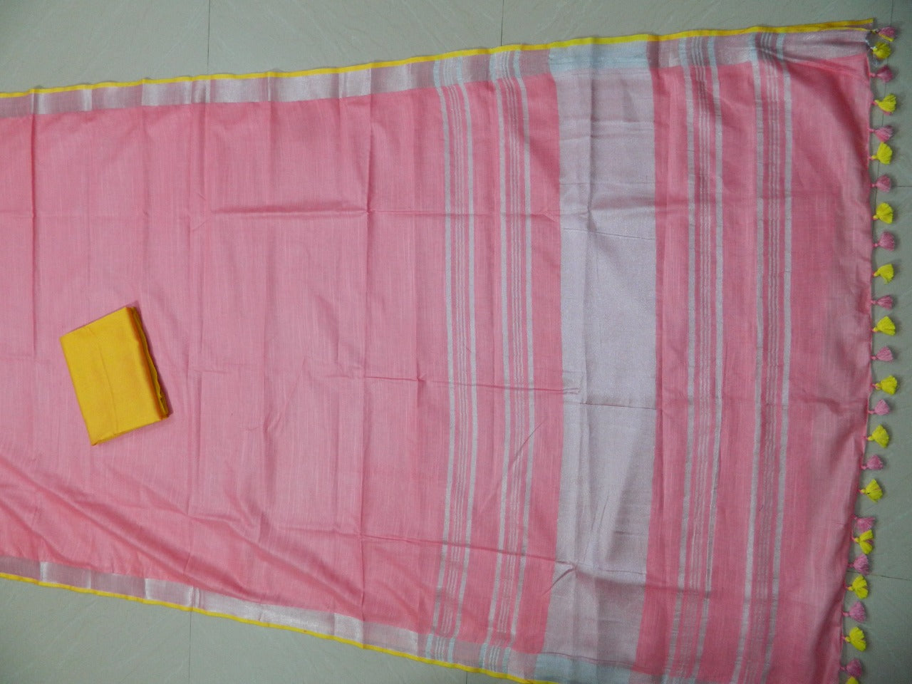 Khadi Linen Slub Saree INDIA SILK P.W.C.S. LTD