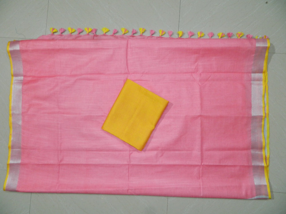 Khadi Linen Slub Saree INDIA SILK P.W.C.S. LTD