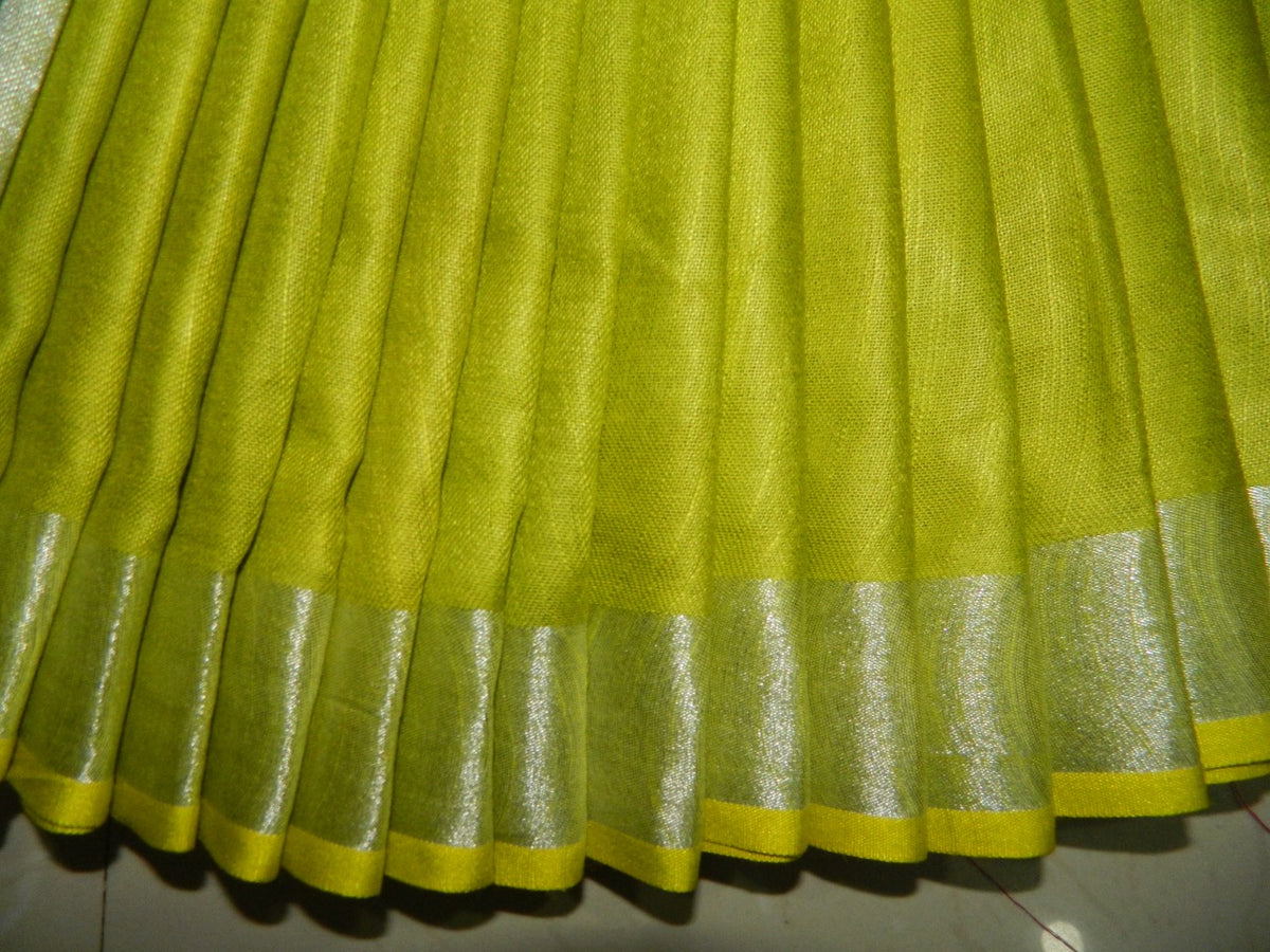 Khadi Linen Slub Saree INDIA SILK P.W.C.S. LTD