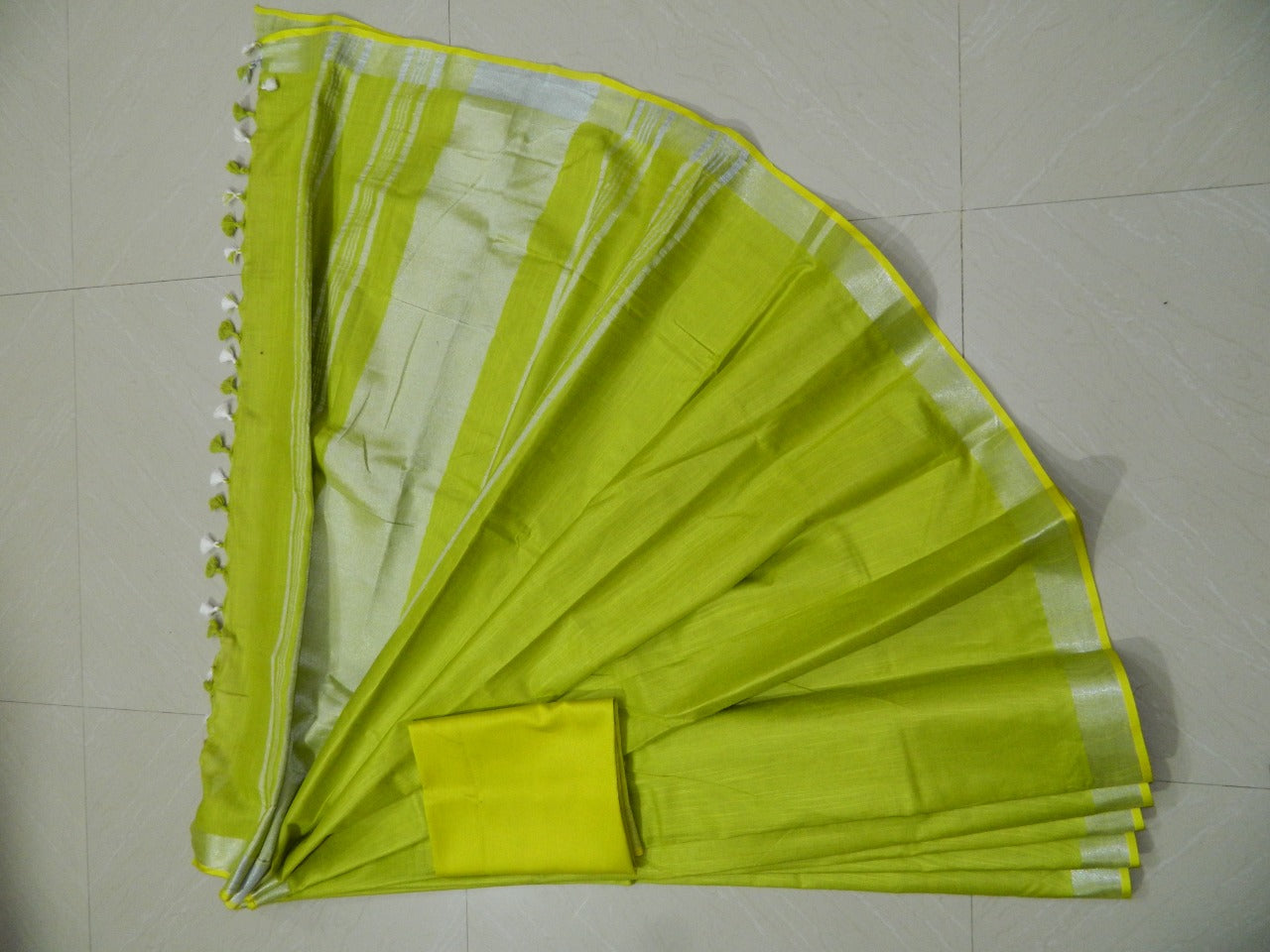 Khadi Linen Slub Saree INDIA SILK P.W.C.S. LTD