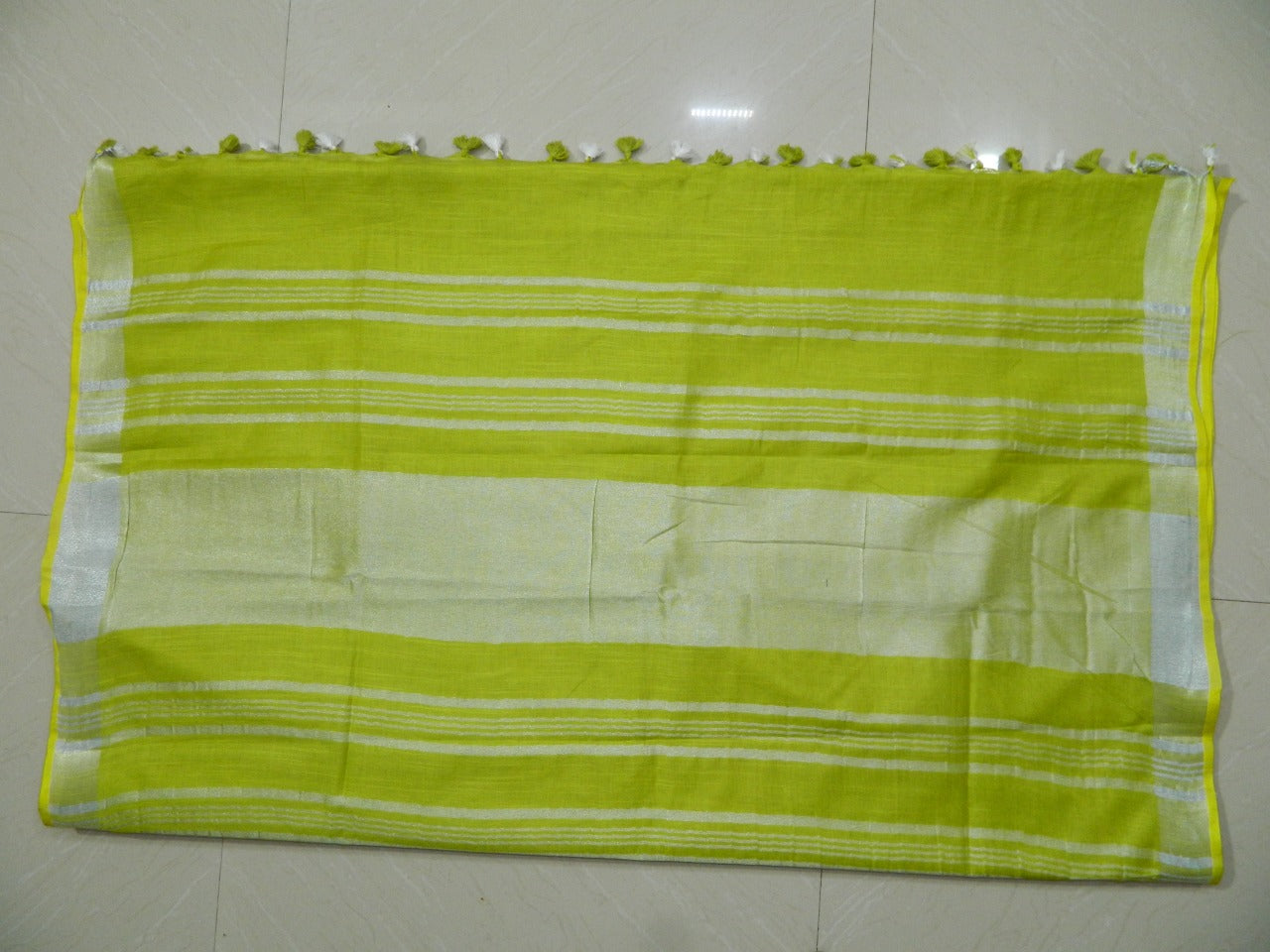 Khadi Linen Slub Saree INDIA SILK P.W.C.S. LTD