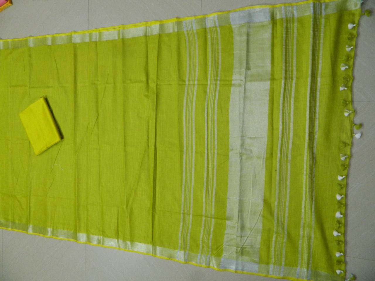 Khadi Linen Slub Saree INDIA SILK P.W.C.S. LTD