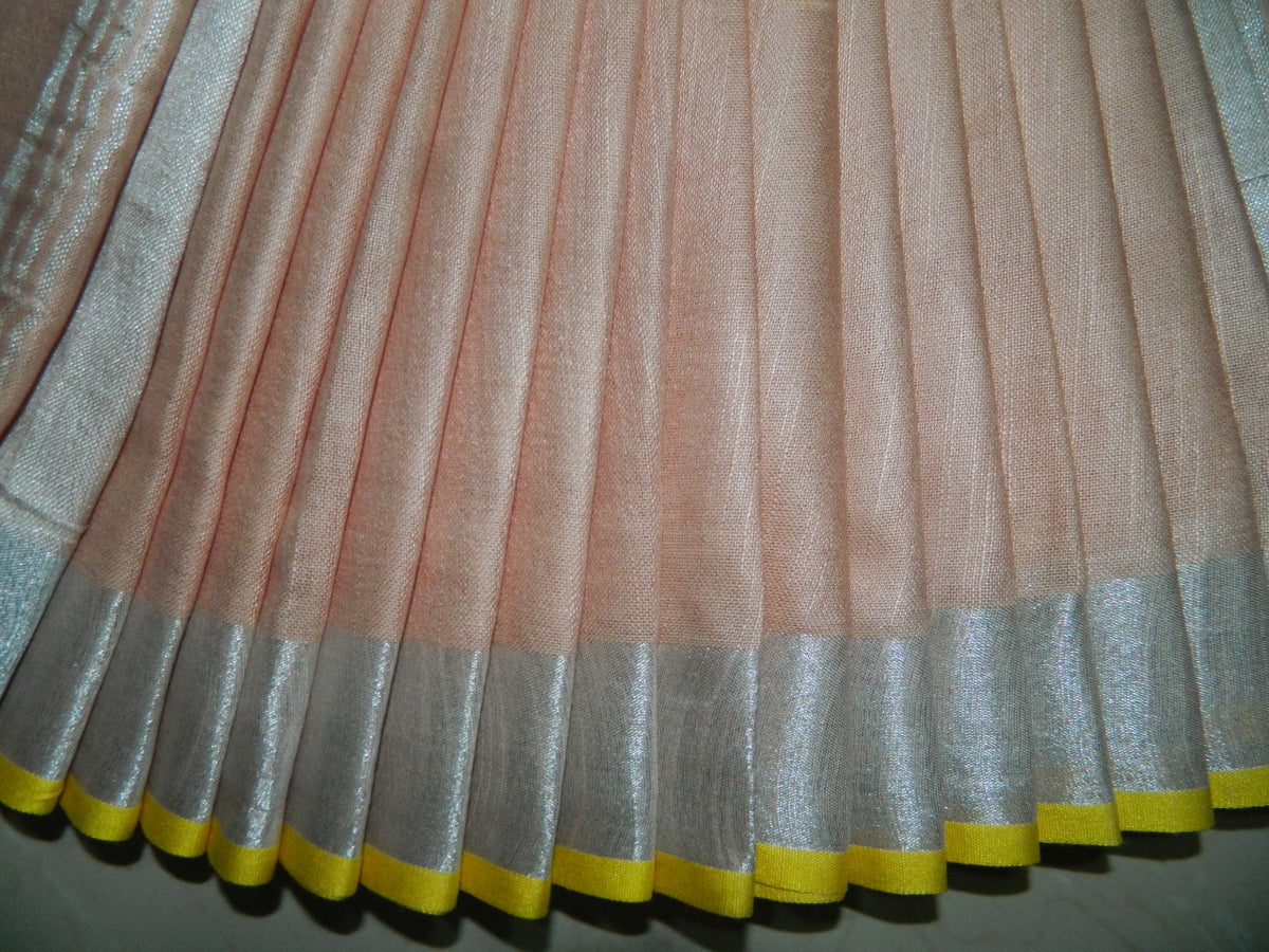 Khadi Linen Slub Saree INDIA SILK P.W.C.S. LTD