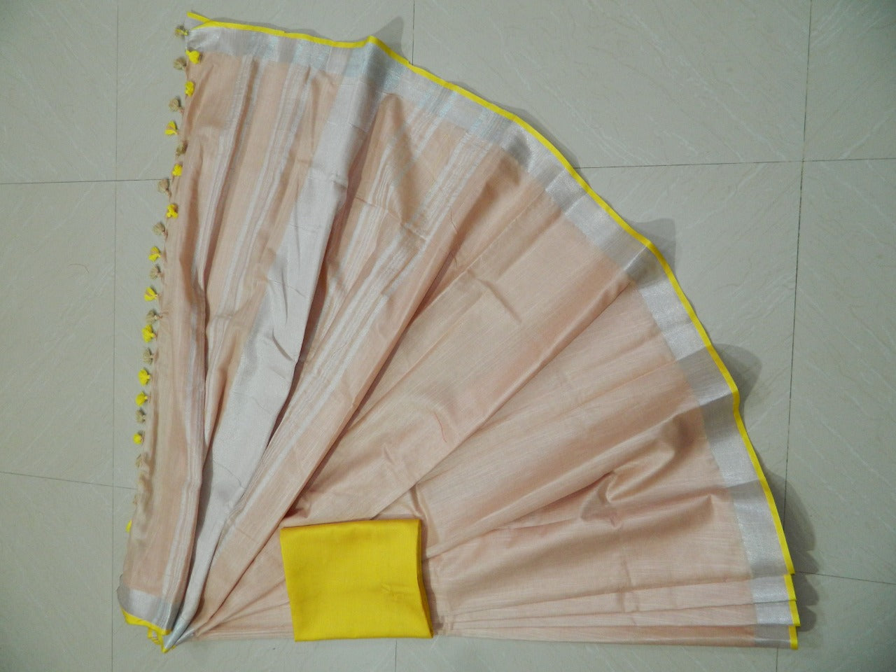 Khadi Linen Slub Saree INDIA SILK P.W.C.S. LTD