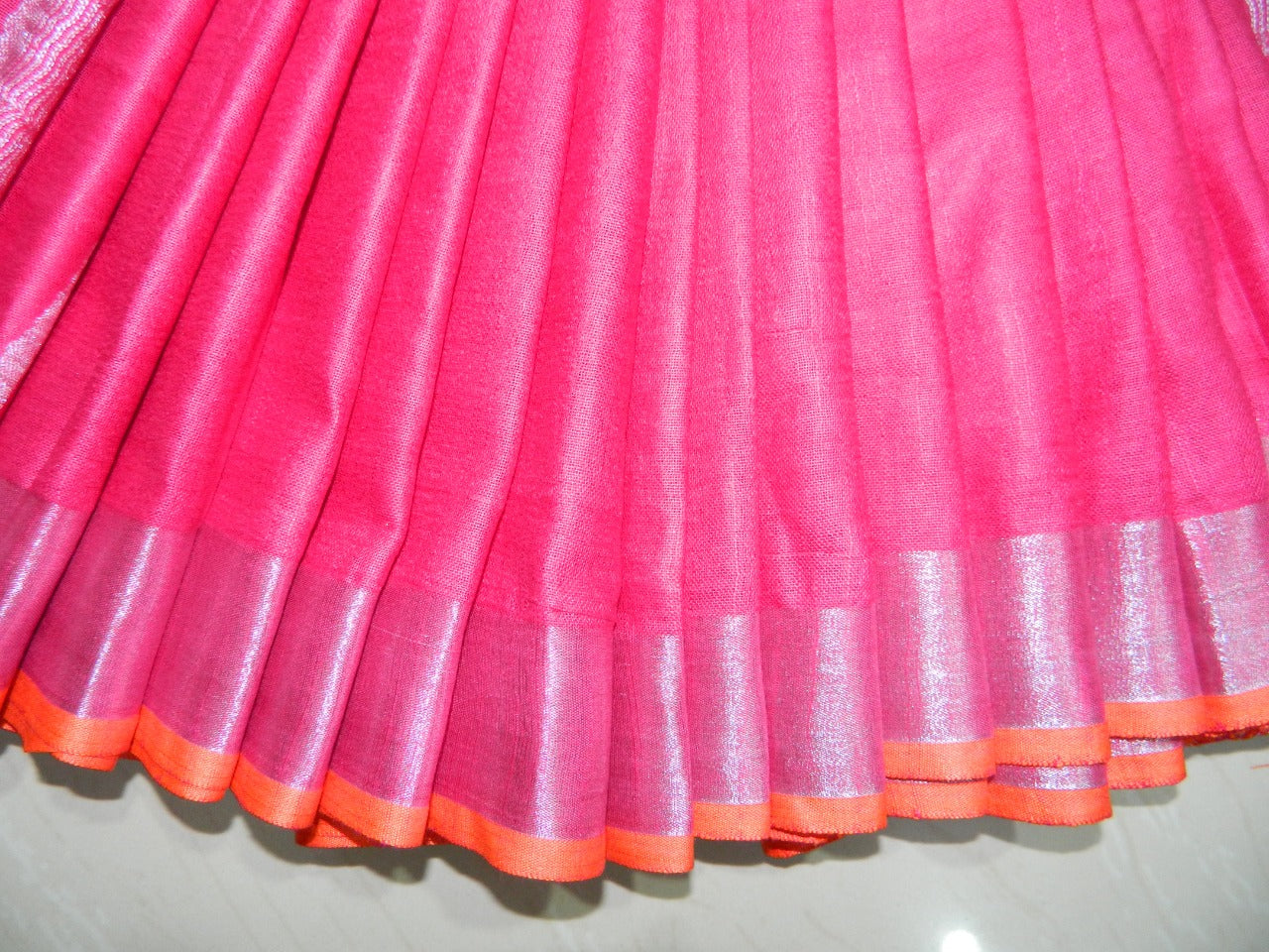 Khadi Linen Slub Saree INDIA SILK P.W.C.S. LTD