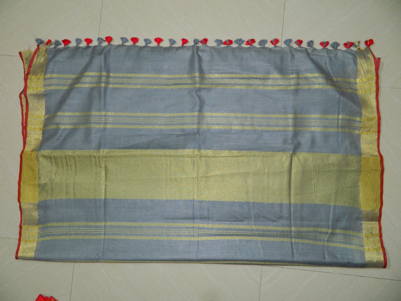 Khadi Linen Slub Saree INDIA SILK P.W.C.S. LTD