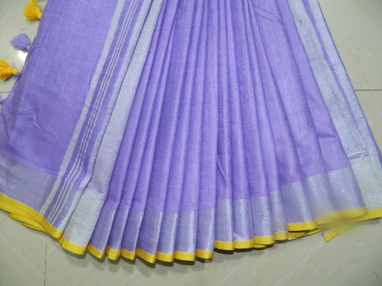 Khadi Linen Slub Saree INDIA SILK P.W.C.S. LTD