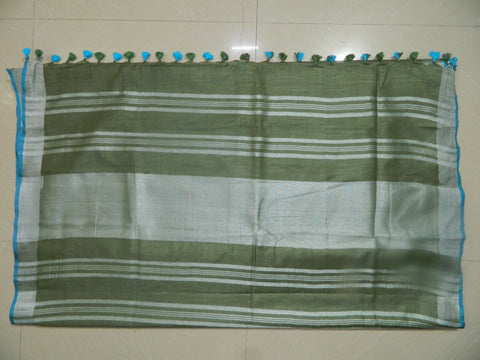 Khadi Linen Slub Saree INDIA SILK P.W.C.S. LTD