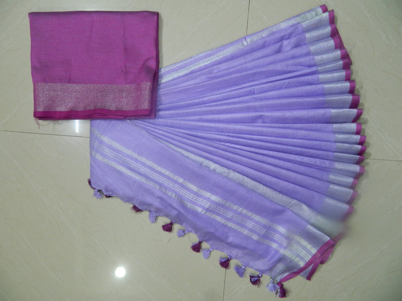 Khadi Linen Slub Saree INDIA SILK P.W.C.S. LTD