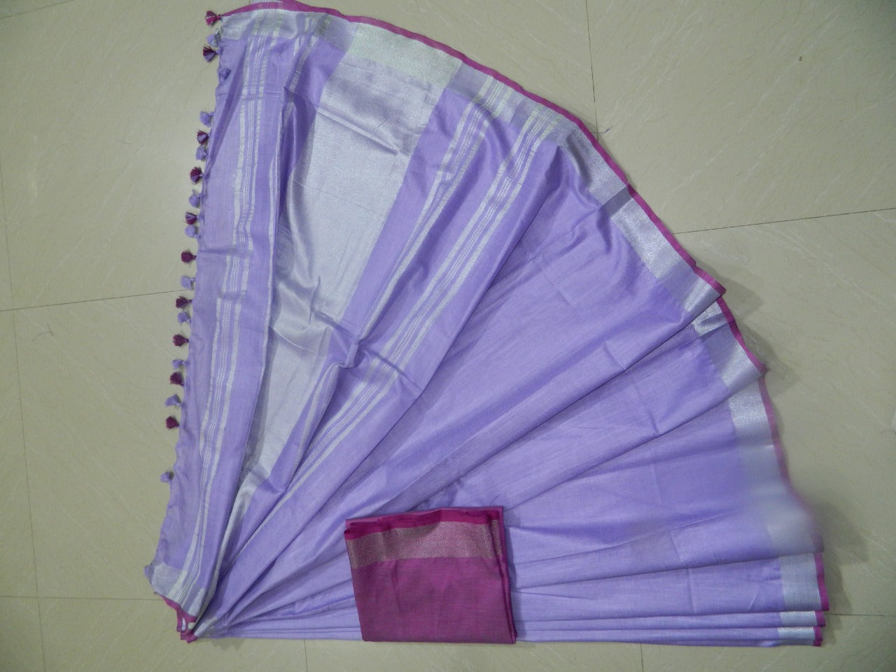 Khadi Linen Slub Saree INDIA SILK P.W.C.S. LTD