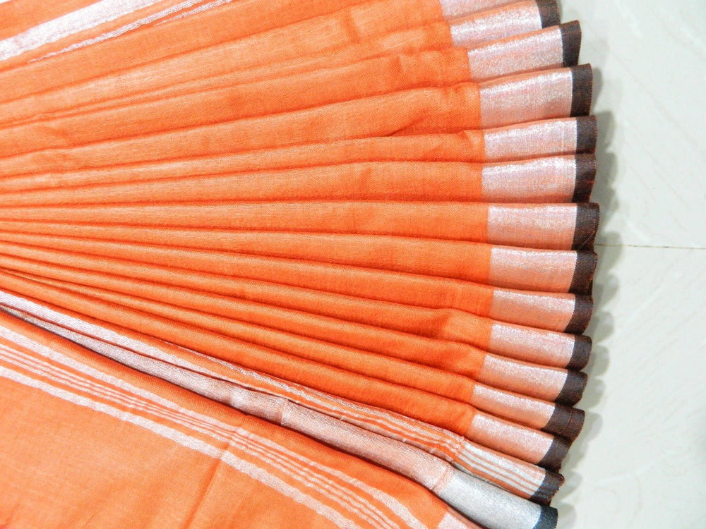 Khadi Linen Slub Saree INDIA SILK P.W.C.S. LTD