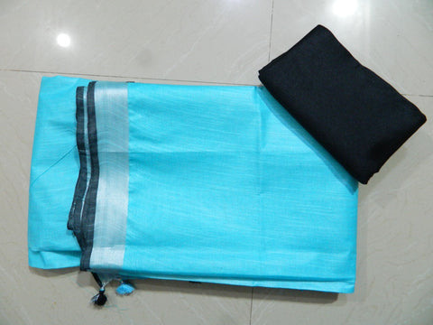 Khadi Linen Slub Saree INDIA SILK P.W.C.S. LTD