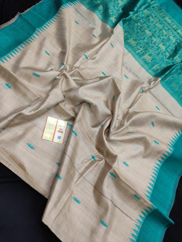 Pure Tussar Silk print saree