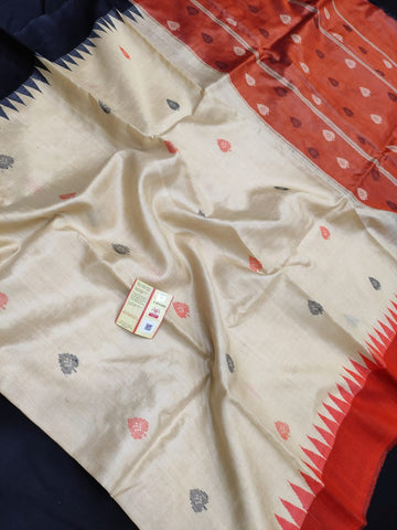 Pure Tussar Silk print saree