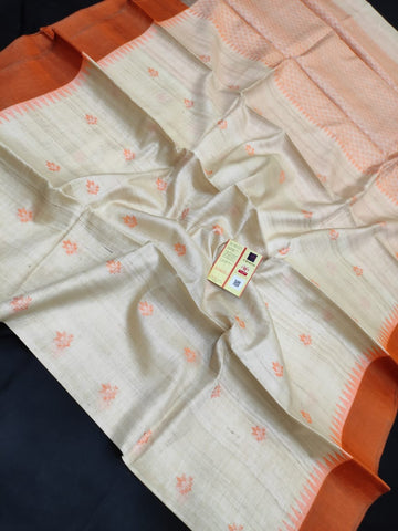 Pure Tussar Silk print saree