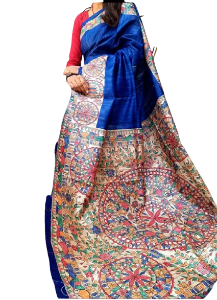 TUSSAR SILK PRINT SAREE