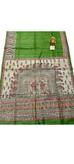 TUSSAR SILK PRINT SAREE