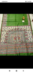 TUSSAR SILK PRINT SAREE