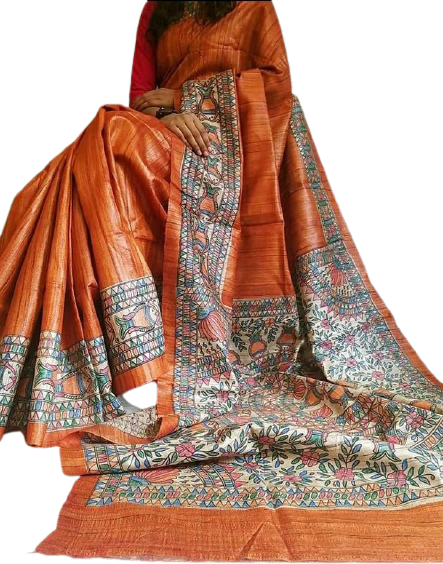 TUSSAR SILK PRINT SAREE