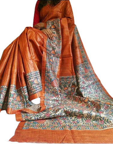 TUSSAR SILK PRINT SAREE