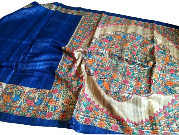 TUSSAR SILK PRINT SAREE