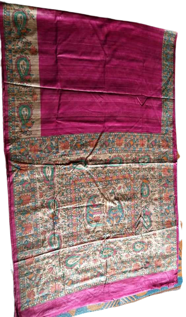 TUSSAR SILK PRINT SAREE