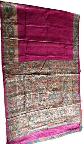 TUSSAR SILK PRINT SAREE