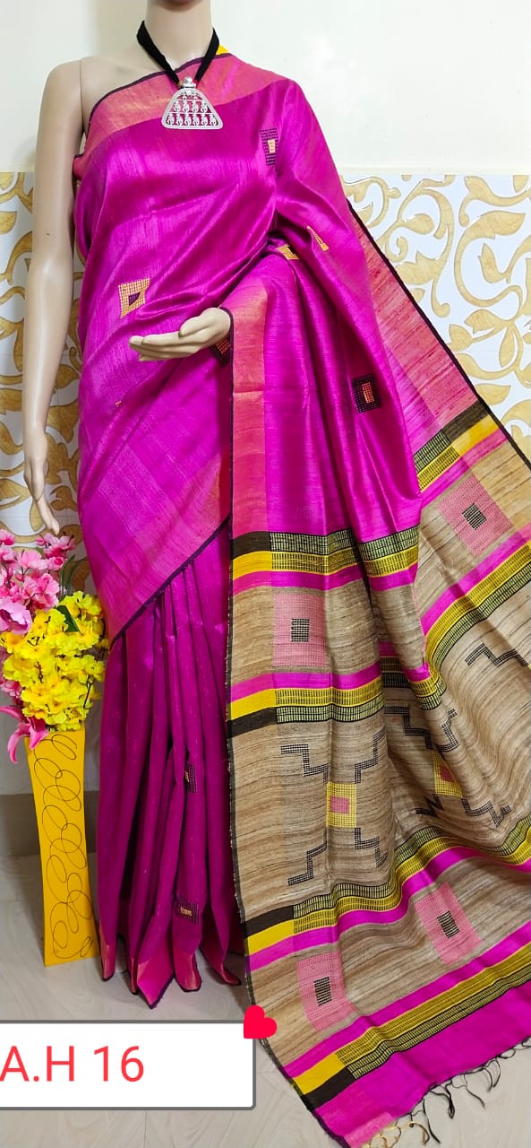 Tussar dupion silk saree SILKZONE