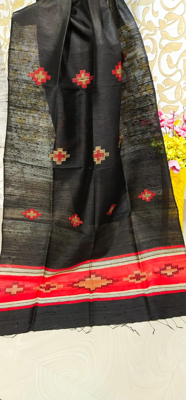 Dupion silk dupatta SILK ZONE