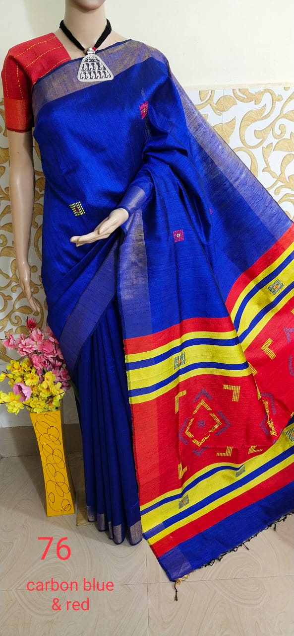 Tussar dupion silk saree SILKZONE