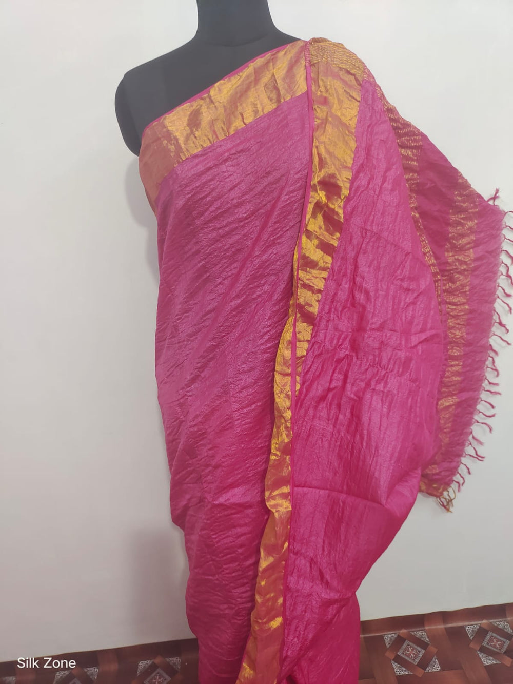 Pure Tussar Silk print saree