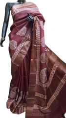 TUSSAR SILK PRINT SAREE