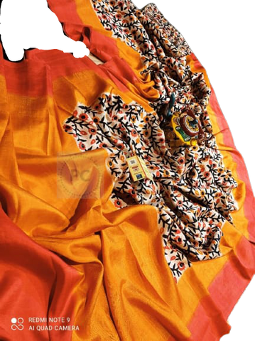 Bhishnupuri hand painted saree SILK ZONE