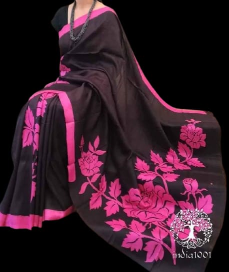 Bishnupuri Silk Hand Painting Saree SILKZONE