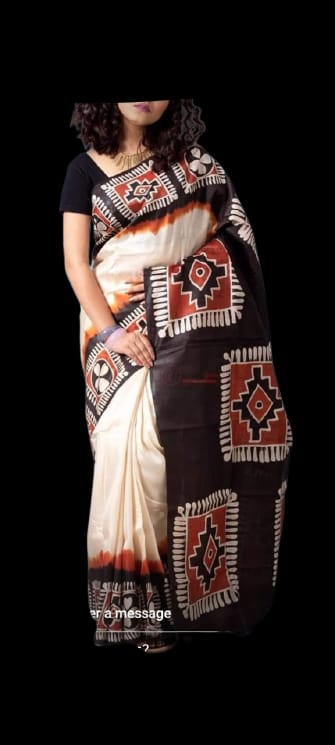 Bishnupuri Silk Hand Painting Saree SILKZONE