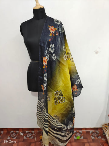 Tussar Silk Digital Print Dupatta SILK ZONE