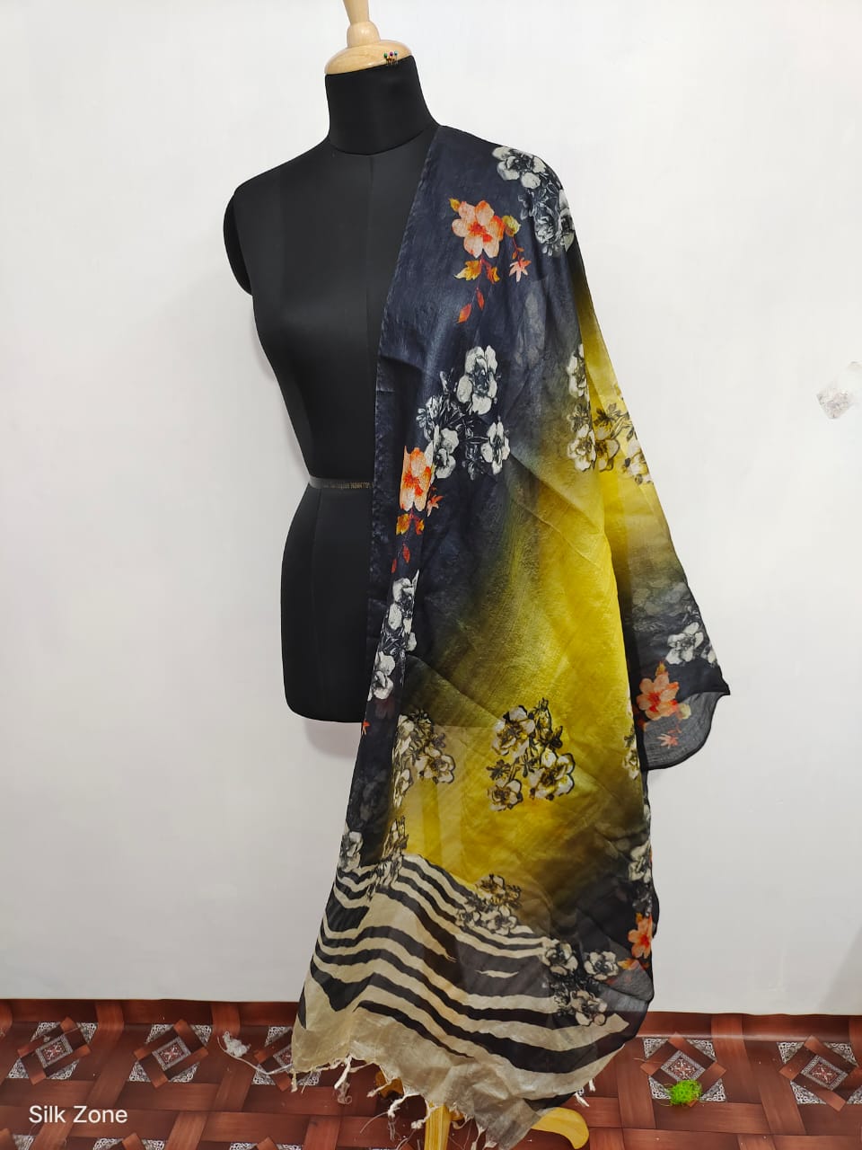 Tussar Silk Digital Print Dupatta SILK ZONE