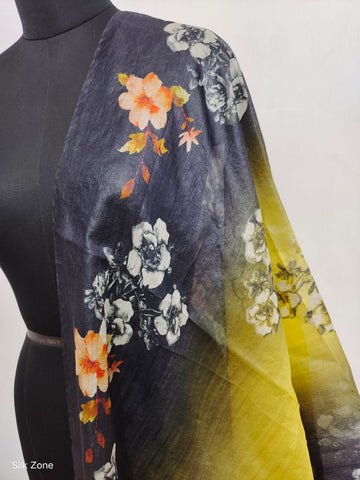 Tussar Silk Digital Print Dupatta SILK ZONE