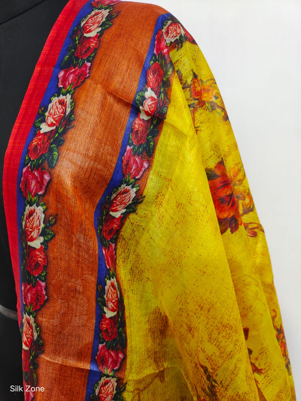 Tussar Silk Digital Print Dupatta SILK ZONE