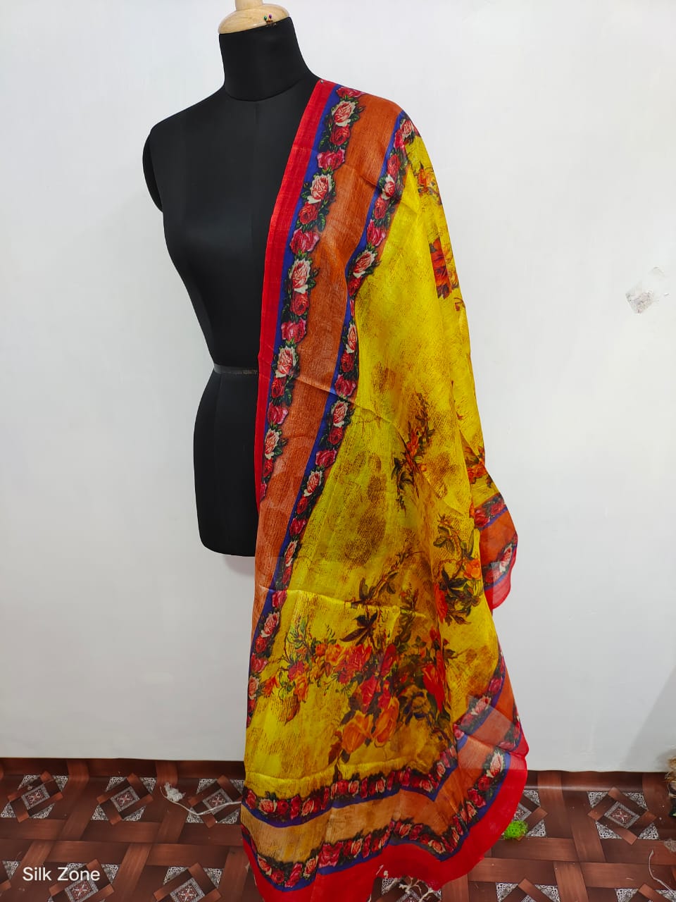 Tussar Silk Digital Print Dupatta SILK ZONE