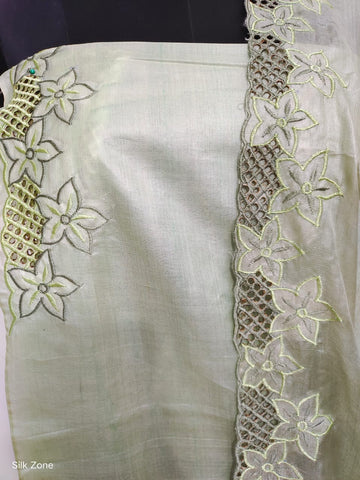 Tussar Silk Hand Cutwork Suit SILK ZONE