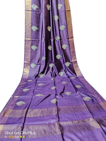 Katan Stepal Zari Border Saree M J HANDLOOM